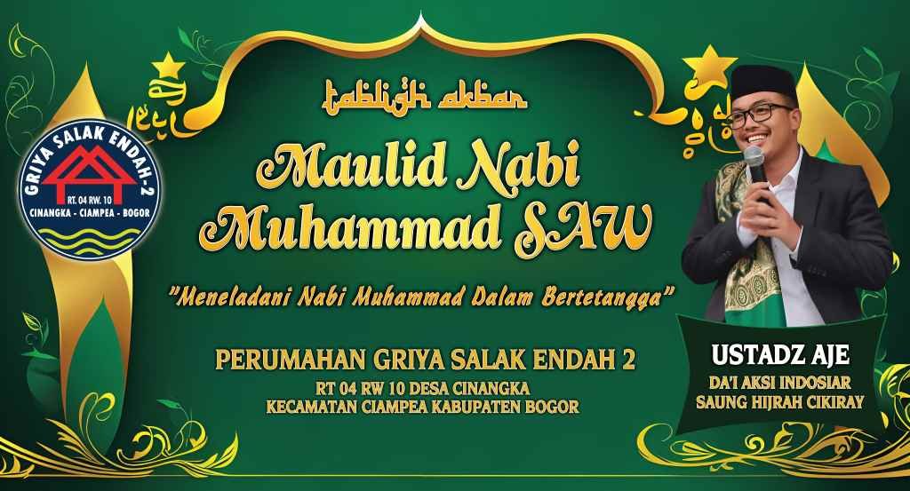 Tabligh Akbar Acara Maulid Nabi Muhammad di Griya Salak Endah