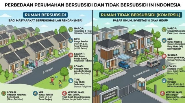 Perbedaan Perumahan Bersubsidi dan Non-Subsidi: Evolusi dari Tahun ke Tahun