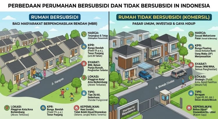 Perbedaan Perumahan Bersubsidi dan Non-Subsidi: Evolusi dari Tahun ke Tahun